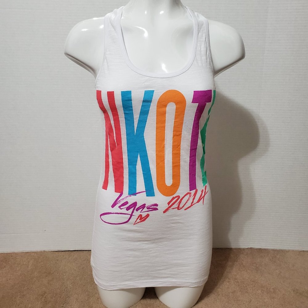 NKOTB top Large Vegas 2014 sleeveless tank graphic concert tour band merch